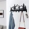 Metal Wall Key Holder – 7-Hook Key Organizer Rack for Kitchen, Entryway, Hallway, Bedroom, or Doorway, Mountain Design 12"